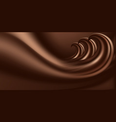 Chocolate Background With Wave Swirls Milk Creamy