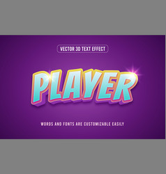 Colorful Gaming Player 3d Editable Text Effect