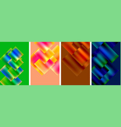 Colorful Metal Square Abstract Poster Backgrounds