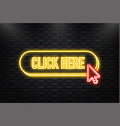 Neon Icon Icon With Yellow Click Here 3d Button