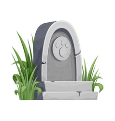 Pet Gravestone Animal Funeral With Foot Print