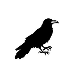 Raven Silhouette Bird Design 1