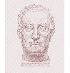 Portrait Gattamelata Donatello Line Drawing