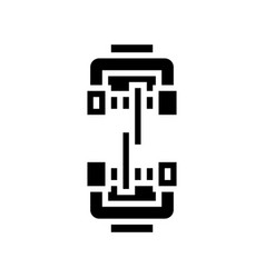 Shear Testing Materials Engineering Glyph Icon