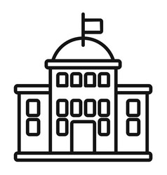 Simple Line Icon Representing A Government