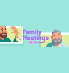 Family Meeting Online Videocall Banner