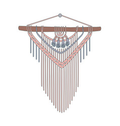 Macrame Cord Panel Wall With Fringe Stylish