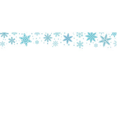 Snow Fall Greeting Banner With Blue Hand Drawn