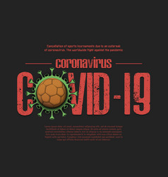 Covid19-19 Coronavirus Sign With Handball Ball