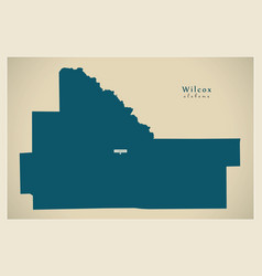 Modern Map - Wilcox Alabama County Usa