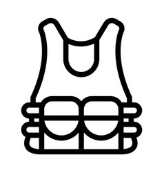 Bullet Proof Vest Thick Line Icon