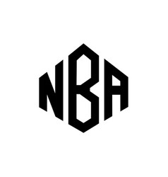 Nba Letter Logo Design With Polygon Shape