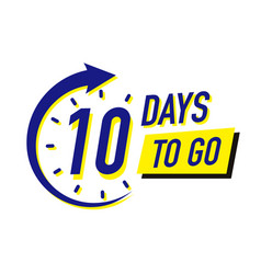 10 Days To Go Timer Symbol Color Style