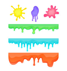 Cartoon Color Different Slime Line Streaks