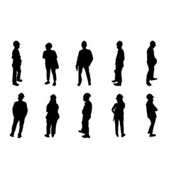 Construction Engineer Silhouette Group Manager