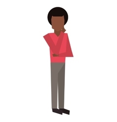 Dark Skin Faceless Man Icon