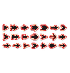 Arrow Red Illuminated Neon Lamp Border Big Set