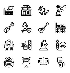 Music And Nightclub Line Icons Pack