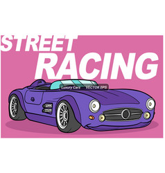 Purple Street Racing Car