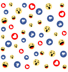 Social Media Face Reaction Emojis Background