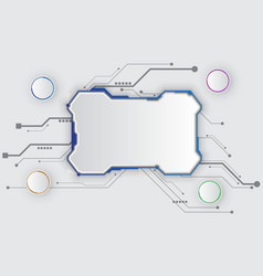 Infographic White Template Of Hud Ui Display