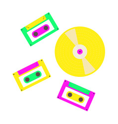 Retro Classic Cassette Tape Rainbow Colors Clipart