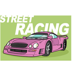 Pink Street Racing Car