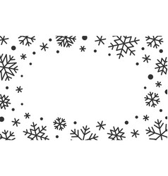 Winter Snowy Icy Border Snowflake Frame Xmas Card