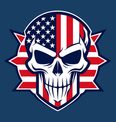 American Flag Skull Logo