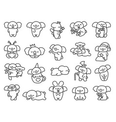 Cute Kawaii Koala Bear Coloring Page