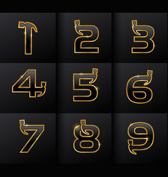 Golden Monogram Hammer Numerical