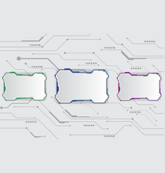 Infographic White Template Of Hud Ui Display