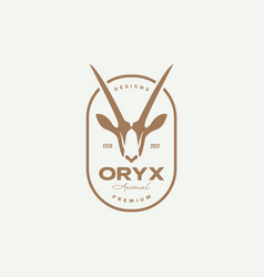 Oryx Long Horn Logo Design