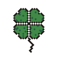 8 Bit Four Leaf Clover Pixel Art Icon