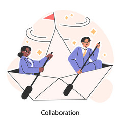 Collaboration Two Professionals Navigate A Paper