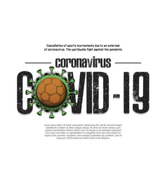 Covid19-19 Coronavirus Sign With Handball Ball