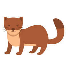 Fur Weasel Icon Cartoon Cute Animal