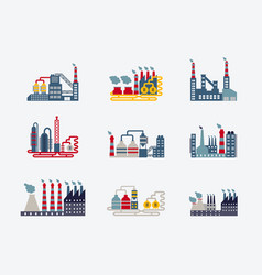 Industrial Buildings Icons