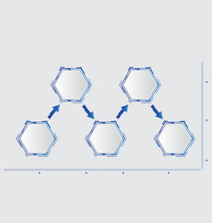 Infographic White Template Of Hexagon Hud Ui