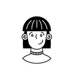 Monochrome Woman Avatar Character