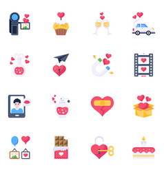 Pack Of Valentine Flat Icons