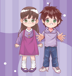 Anime Young Kids Couple