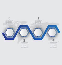 Infographic White Template Of Hexagon Hud Ui