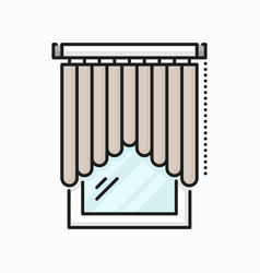 Window Venetian Blind Curtain Shade Line Icon