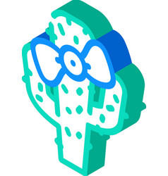 Children Fan In Cactus Form Isometric Icon