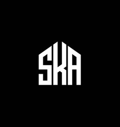 Ska Letter Logo Design On Black Background