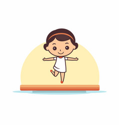 Cute Little Girl Doing Gymnastic Exercises