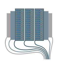 Data Centre Icons Of Cables And Blocks