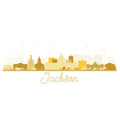 Jackson Mississippi City Skyline Silhouette