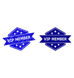 Hexagonal Vip Member Stamp With Corroded Surface